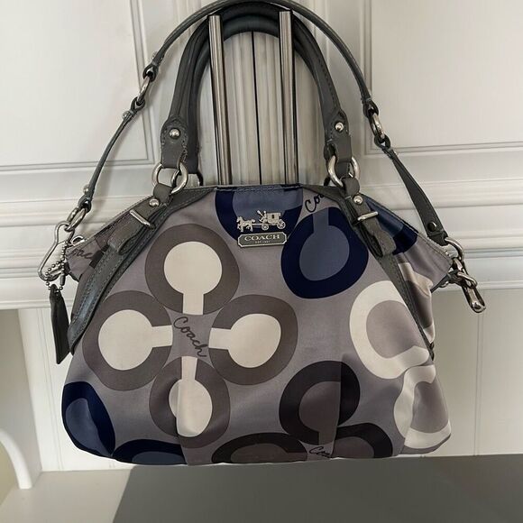 COACH Blue & Grey Shoulder Bag - Picture 1 of 9